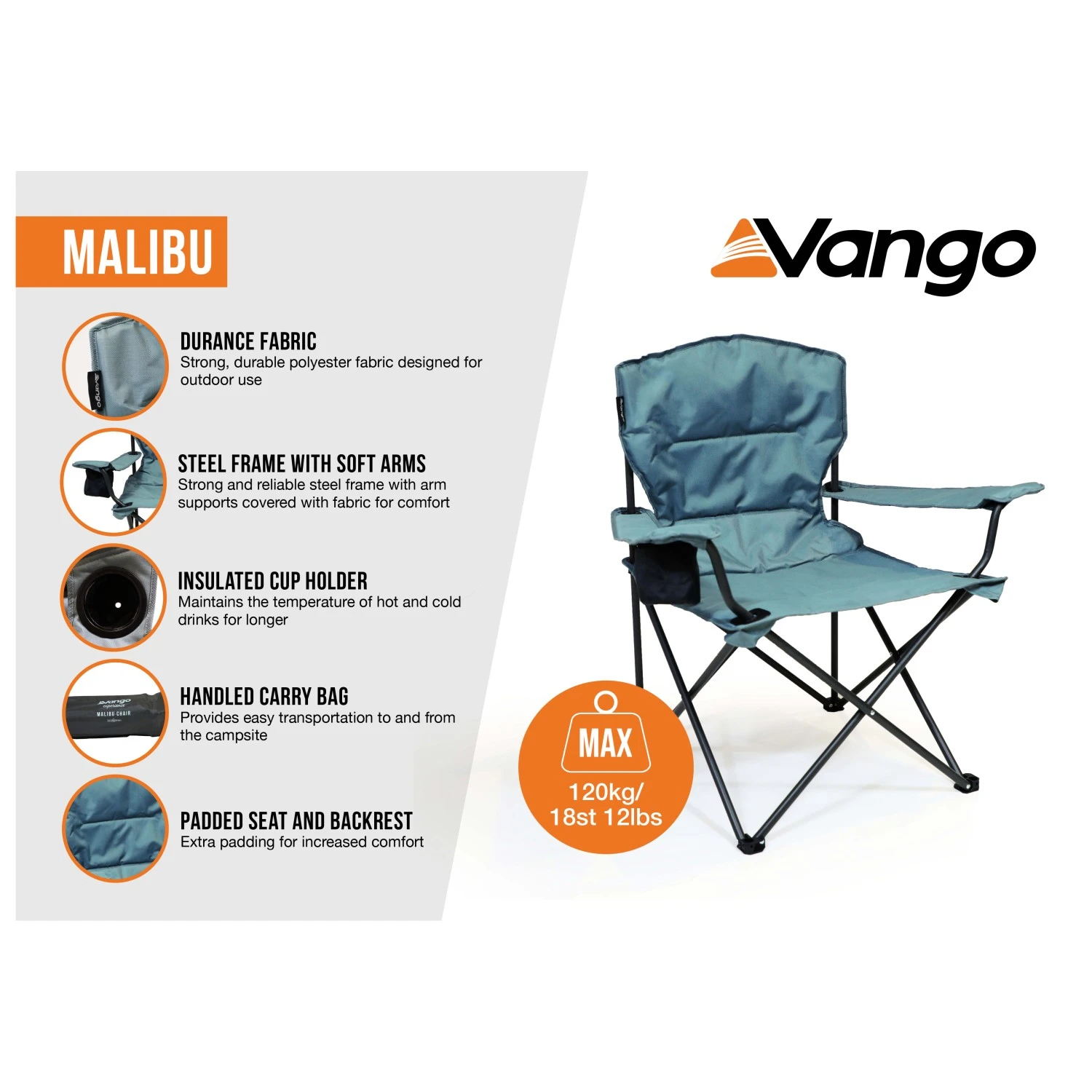 Vango Malibu - Campingstuhl 4 Vango Malibu - Campingstuhl – Bild 2